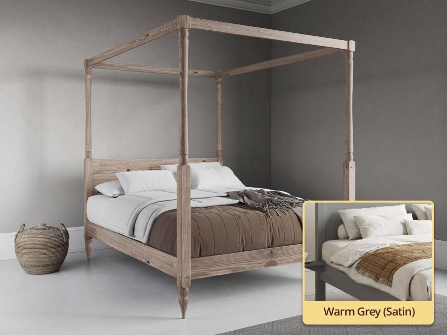 grey four poster country bed frame by get laid beds