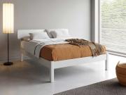 wooden white deco bed
