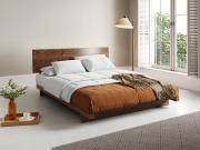 coffee bean finish low bed frame attic bed japanese bed fuji design