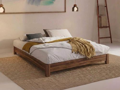low platform bed space saver solid walnut