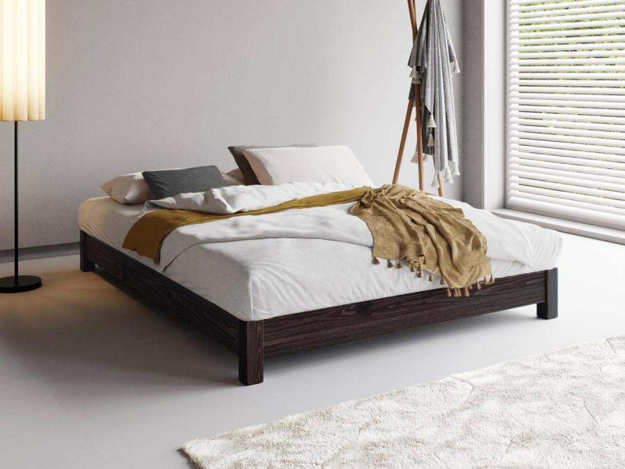low platform bed space saver black