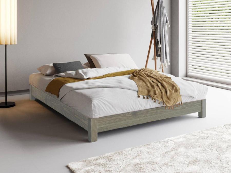 low platform space saver bed in grey