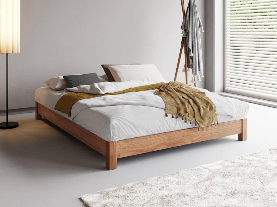 solid oak low platform space saver bed