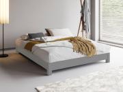 grey wooden low platfrom space saver bed