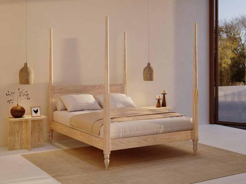 Ash Moroccan Four Poster Canopy Wooden Bed By Get Laid Beds