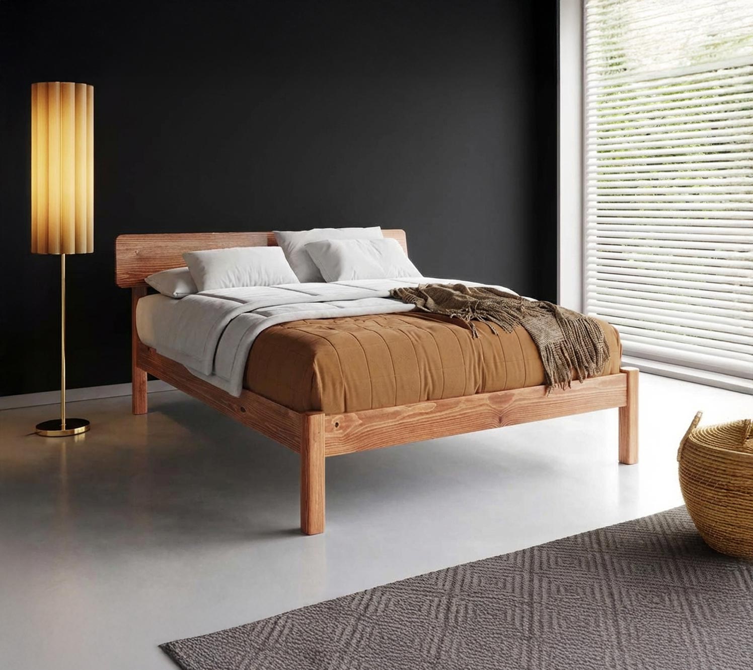 Gold black bedroom black walls